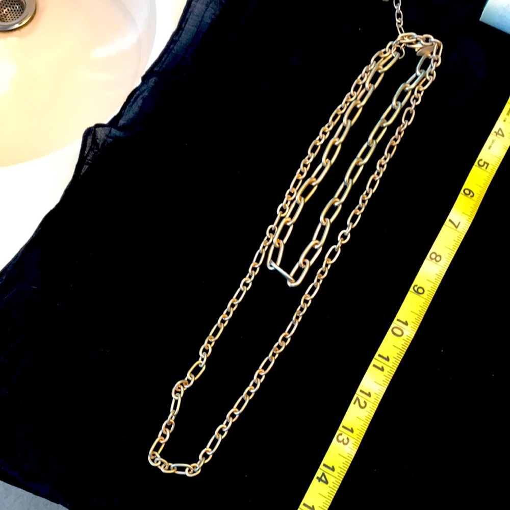 Matte gold tone necklaces